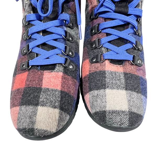 Cole Haan Zero Grand Insulated Wool Booties Women 10.5B Plaid Black Red Blue - Picture 7 of 11